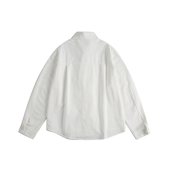 Camisa Unisex con Botones Nudos Chinos de Manga Larga