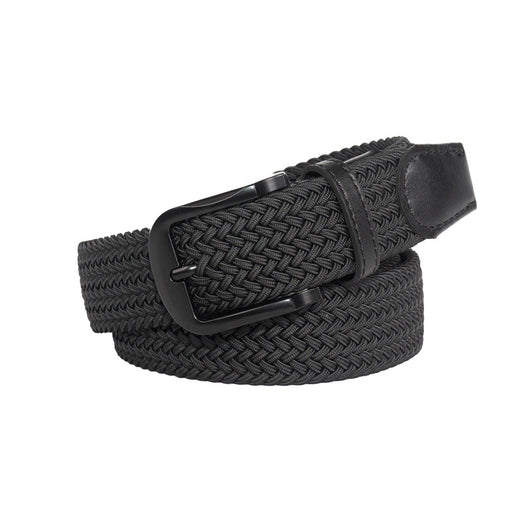 Cinturón Elástico Trenzado Negro Puro sin Agujeros para Hombre - Image 11