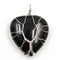 Peach Heart-shaped Lovers Pendant Natural Crystal Tree Of Life Necklace Negro