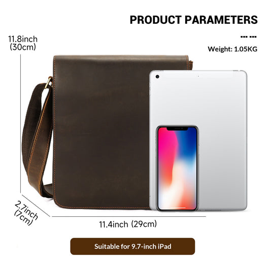 Bolsa Crossbody de Cuero Premium para Hombre - Diseño Versátil y Elegante - Image 3