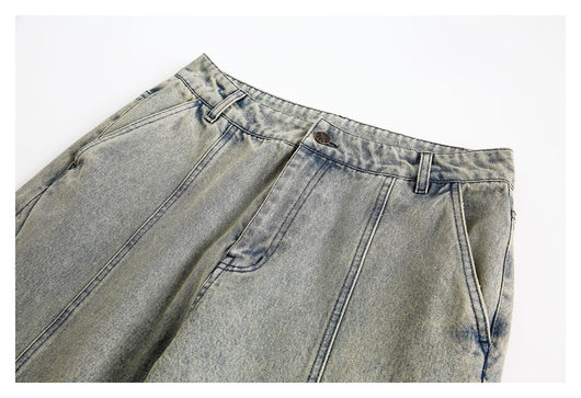 Pantalones Vaqueros Retro Lavados Baggy Straight para Hombre y Mujer - Image 10