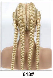 Peluca Sintética con Encaje Frontal de Cuatro Trenzas - Image 10