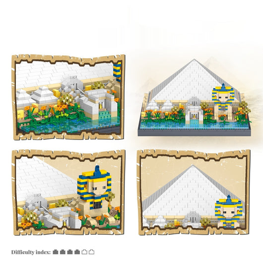 Maqueta de Pirámide Antigua - Bloques de Diamante Micro de Alto Nivel de Dificultad - Image 8