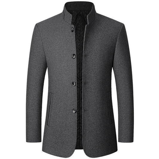 Saco de Lana Zhongshan Ejecutivo para Hombre con Cuello Mao