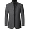 Jaqueta de Lã Masculina Executiva Zhongshan com Gola Mandarim