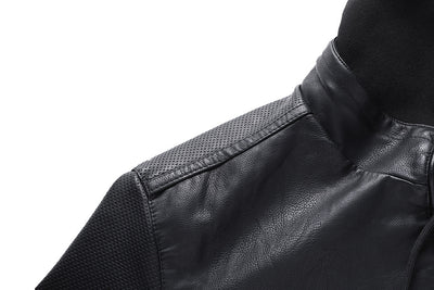 Chaqueta de Cuero PU con Cuello Elevado para Hombre - Abrigo Invernal Premium - Image 5