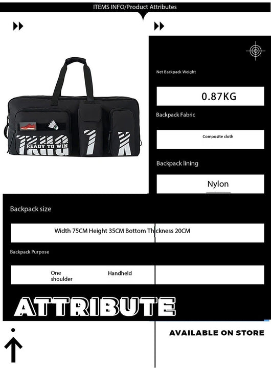 Bolsa Deportiva para Bádminton y Tenis de Gran Capacidad para Hombre y Mujer - Image 18
