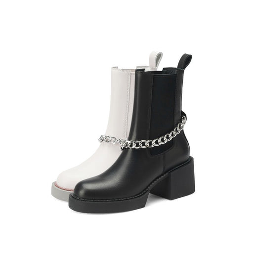 Botas Martin Casual de Suela Gruesa y Punta Redonda para Mujer - Image 17