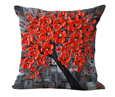 Funda de Almohada con Óleo Artístico en Algodón y Lino - Image 6