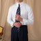 Camisa Ejecutiva de Puño Francés y Cuello Italiano