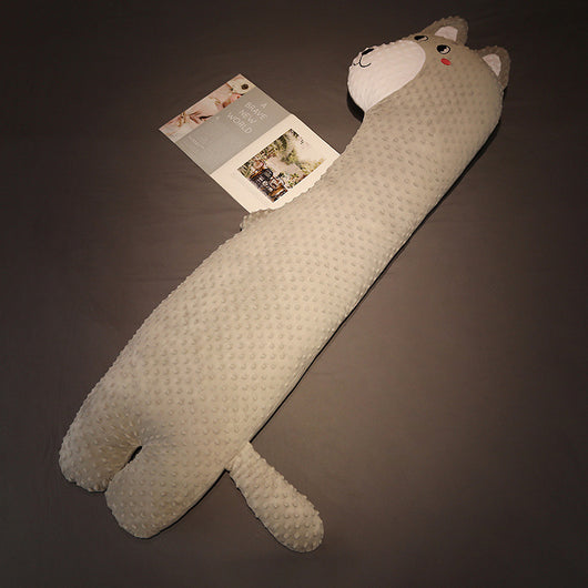 Almohada Larga de Terciopelo Animal para Sofá y Cama - Image 5