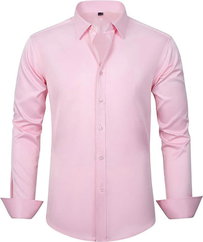 Camisa Elástica de Talla Grande para Hombre de Manga Larga - Image 28