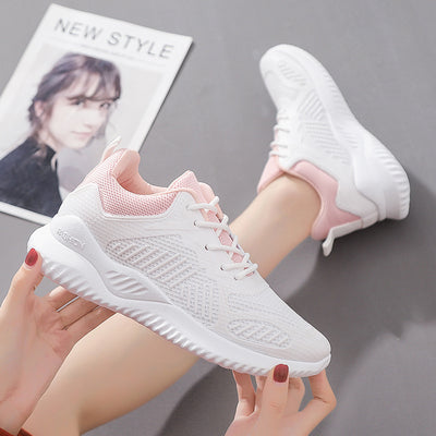 Zapatillas Deportivas para Mujer Mesh Transpirable Blancas Tenis Running