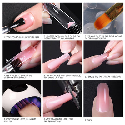Kit Completo de Uñas Acrílicas con Lámpara UV LED Fotopolimerizadora - Image 9