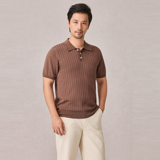 Polo Tejido Elástico Manga Corta para Hombre - Image 8