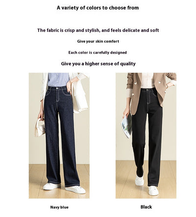 Pantalón Denim Cintura Alta Stretch Pierna Ancha - Image 27