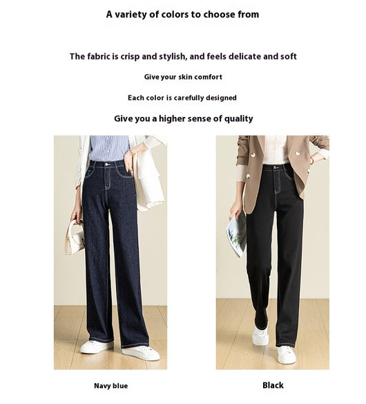 Pantalón Denim Cintura Alta Stretch Pierna Ancha - Image 27