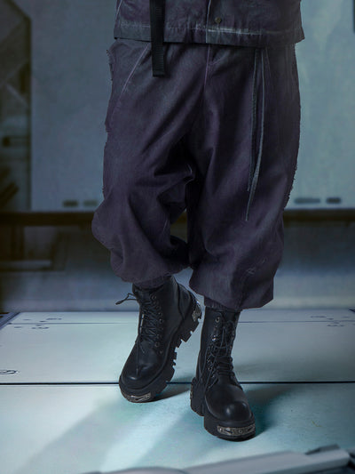 Pantalones Cargo Degradado Punk con Estilo Funcional - Image 5