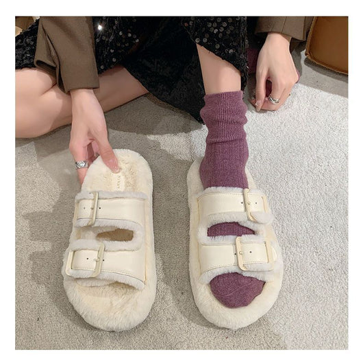 Pantuflas Cálidas con Forro Polar y Hebilla Ajustable para Mujer - Image 16