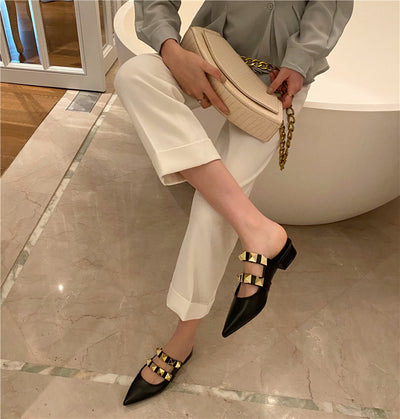 Sandalias Tipo Baotou con Tacón Grueso Medio - Cómodas y Modernas - Image 12