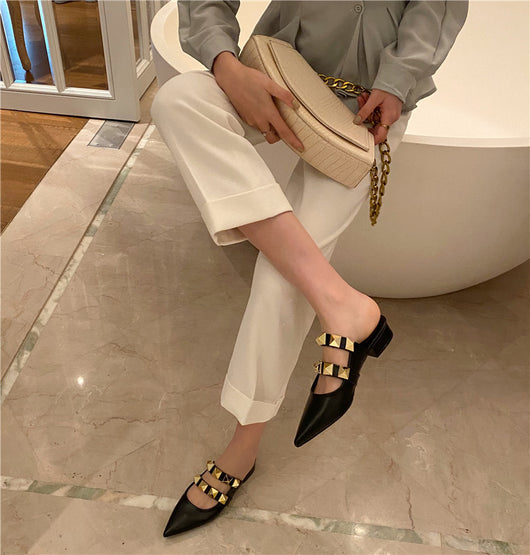 Sandalias Tipo Baotou con Tacón Grueso Medio - Cómodas y Modernas - Image 12
