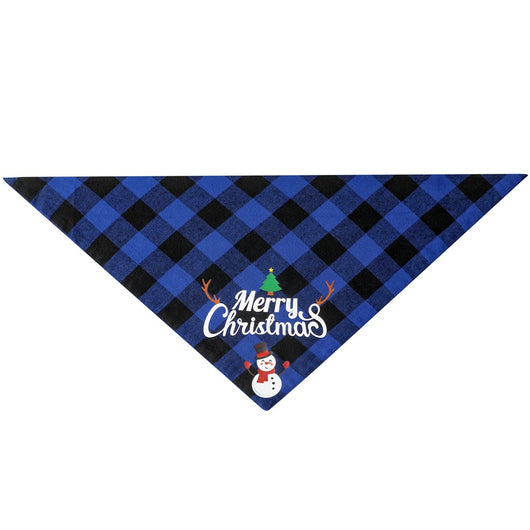 Pañuelo Triangular Navideño para Mascotas - Babero Absorbente Cuadros - Image 13