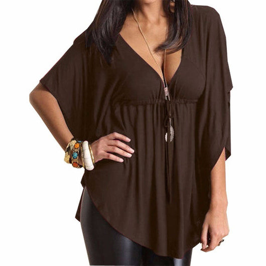 Blusa Manga Murciélago Mujer - Camisa Lisa Elegante - Image 10
