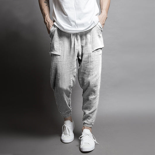 Pantalones Casuales de Doble Capa con Efecto Arrugado y Corte Acampanado - Image 15