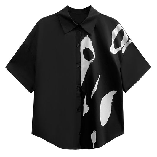 Blusa Estampada de Manga Corta Casual para Mujer - Image 2