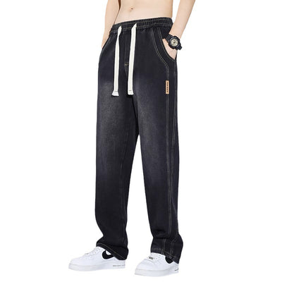 Pantalones Casuales Hombre Cintura Elástica Estilo Retro Americano - Image 5