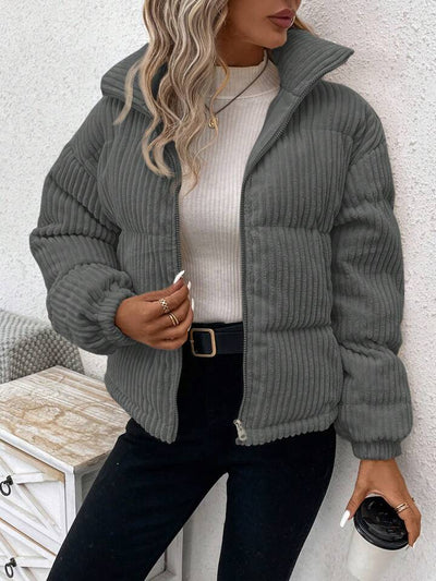 Abrigo de Pana Grueso Talla Grande para Mujer - Image 31