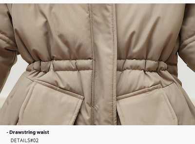 Abrigo Largo Acolchado de Algodón para Mujer Talla Grande - Image 16