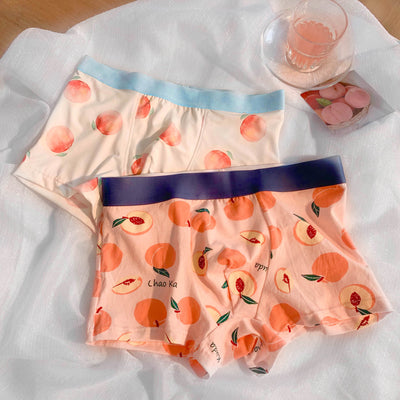 Conjunto de Ropa Interior para Parejas Sabor Durazno - Algodón Seda Fría Verano - Image 6