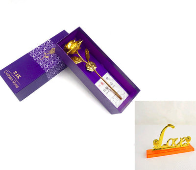 Conjunto de Rosas Doradas Luminosas 24K - Image 41