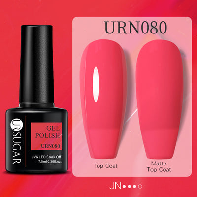 Esmalte de Uñas Gel Brillo Negro, Blanco y Rojo Efecto Mate - Image 23