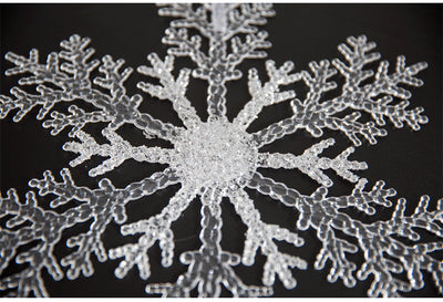 Adornos Navideños de Acrílico Transparente - Copo de Nieve para Árbol de Navidad DIY - Image 17