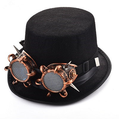 Sombrero Gótico Steampunk con Gafas Remachadas - Accesorio Retro Punk - Image 4
