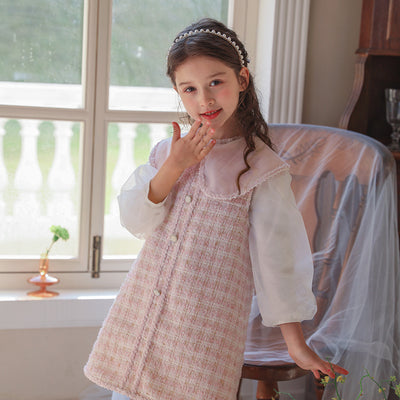 Conjunto Elegante de Falda y Chaleco para Niña - Image 2