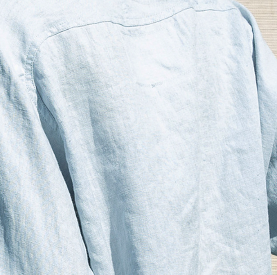 Blusa Casual de Lino y Algodón Cuello en V Manga Larga Colores Sólidos - Image 11