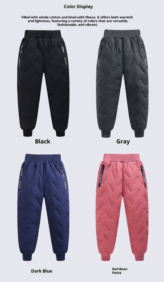 Pantalones Térmicos Infantiles Impermeables con Forro de Lana de Cordero - Image 24