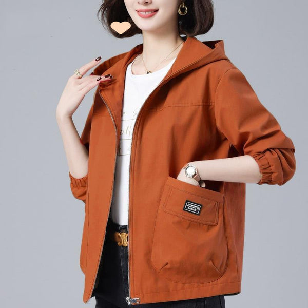 Chaqueta Suelta con Capucha Versátil y Rejuvenecedora