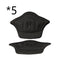 5 Pieces Thick Black