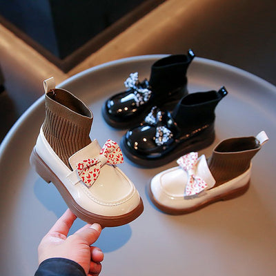 Botas Escolares de Cuero para Niñas - Calzado Casual Otoño Invierno