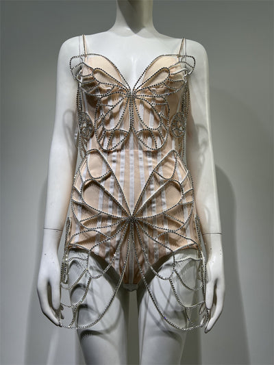 Jumpsuit de Fiesta para Mujer con Moño y Cristales Brillantes - Image 9