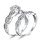 Juego de Anillos para Parejas en Acero Inoxidable Plateado