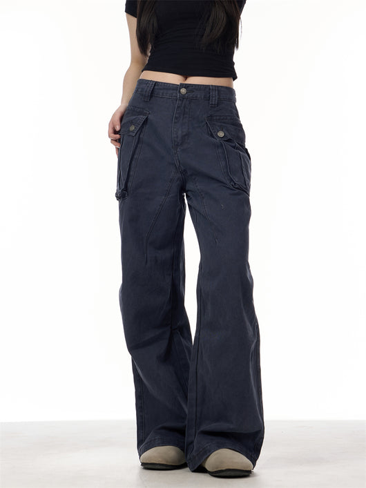 Overol Vintage Desgastado con Bolsillos Grandes - Image 22