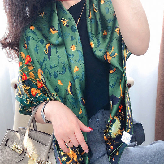 Pañuelo de Seda Grande Versátil para Mujer - Cuadrado Oversized - Image 8