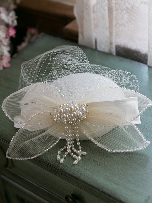 Gorra Vintage de Malla Blanca Perla - Image 5