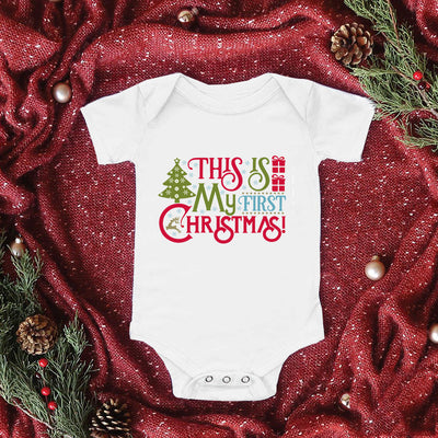 Pelele Navideño Estampado Triángulo Manga Corta para Bebé - Image 15