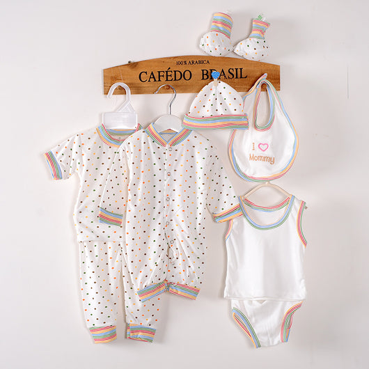 Conjunto de 8 piezas para recién nacido en algodón puro - Image 7